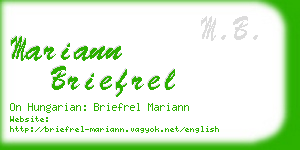 mariann briefrel business card